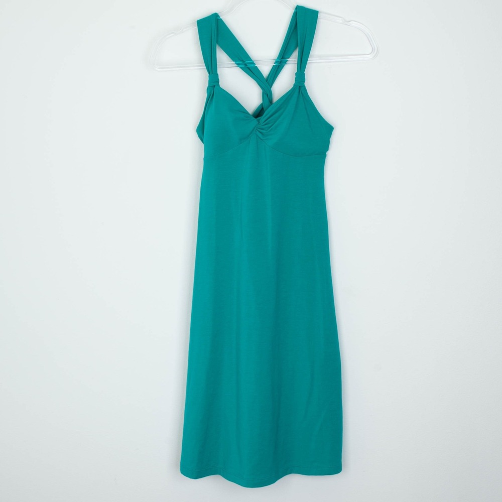Prana Womens Manori Stretch Mini Dress Size XS Green Outdoors Hiking Casual